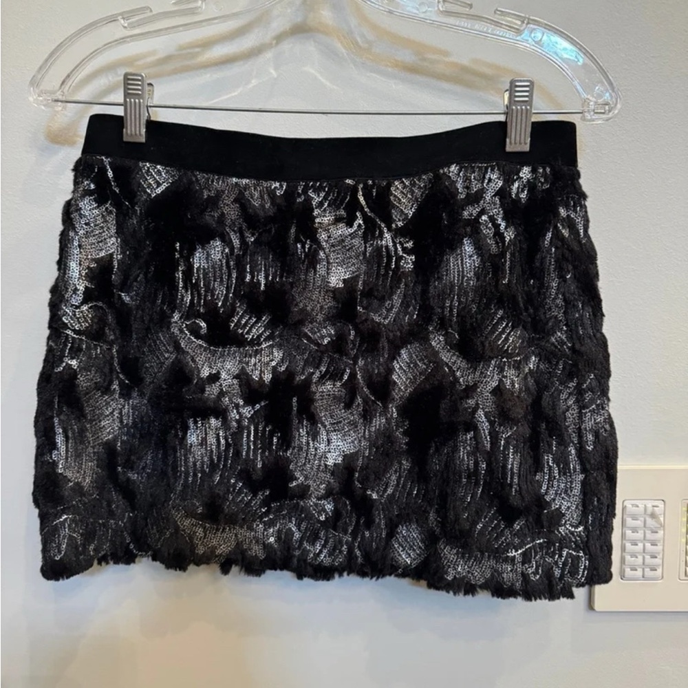 Elegant Black and Silver Women's Skirt